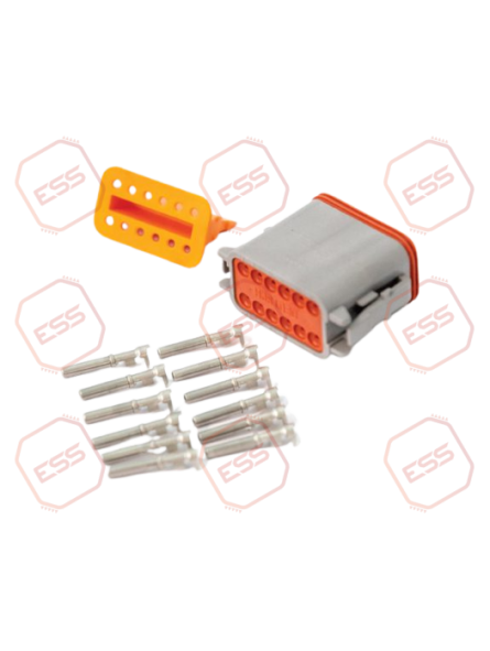 12-Pin Receptacle Connector Kit (Grey) - DT